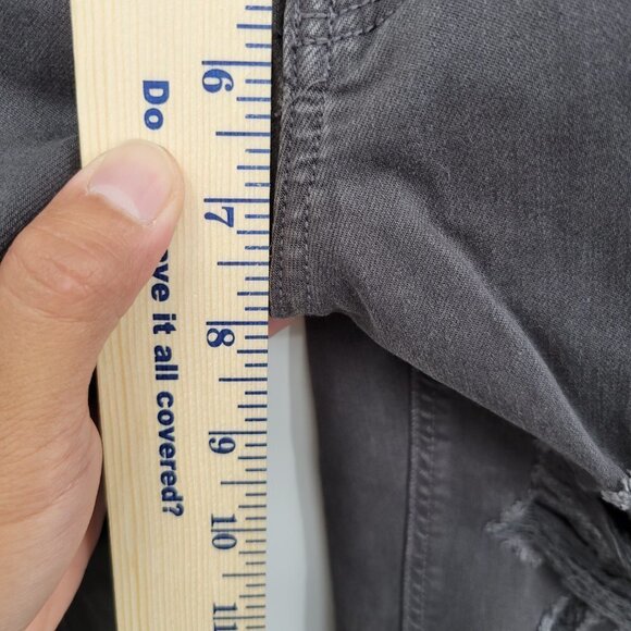 American Eagle Women Gray Mid Rise Tomgirl Distressed Regular Jeans Size 2 - Picture 8 of 12